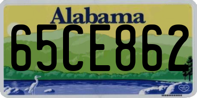 AL license plate 65CE862