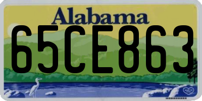 AL license plate 65CE863
