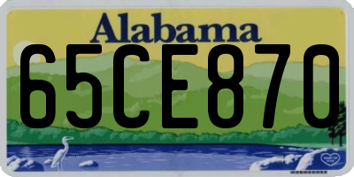 AL license plate 65CE870