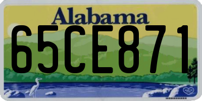 AL license plate 65CE871