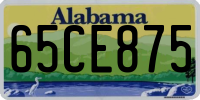 AL license plate 65CE875