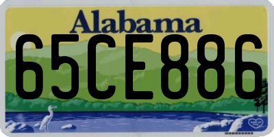 AL license plate 65CE886