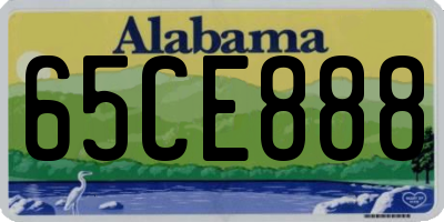 AL license plate 65CE888