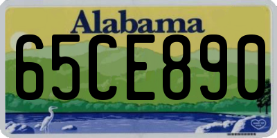 AL license plate 65CE890