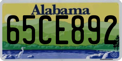 AL license plate 65CE892