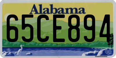 AL license plate 65CE894