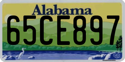 AL license plate 65CE897