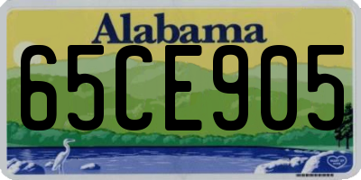 AL license plate 65CE905