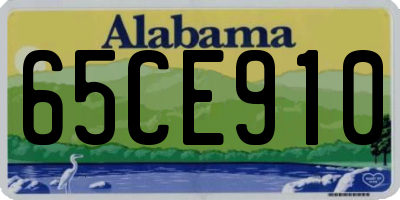 AL license plate 65CE910