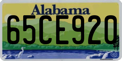 AL license plate 65CE920