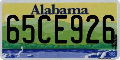 AL license plate 65CE926