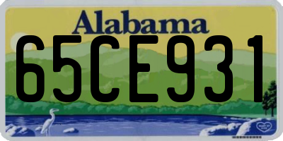 AL license plate 65CE931