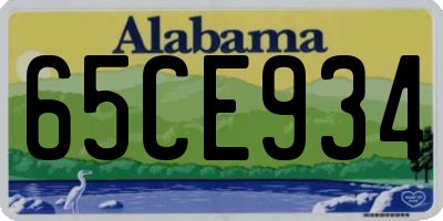 AL license plate 65CE934