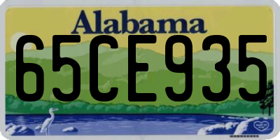 AL license plate 65CE935