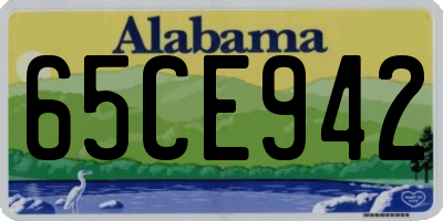 AL license plate 65CE942
