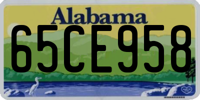 AL license plate 65CE958