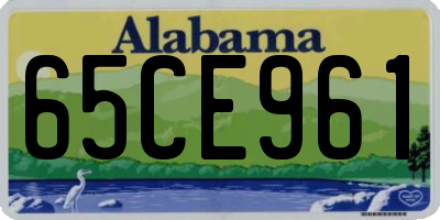 AL license plate 65CE961