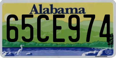 AL license plate 65CE974