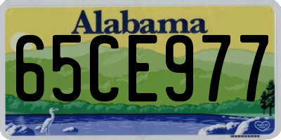 AL license plate 65CE977