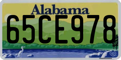 AL license plate 65CE978