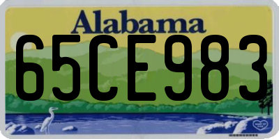AL license plate 65CE983