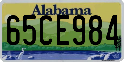AL license plate 65CE984