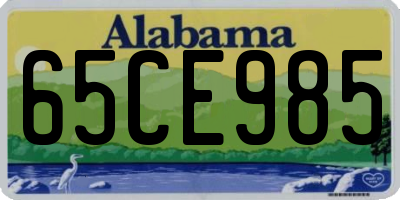 AL license plate 65CE985