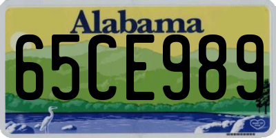 AL license plate 65CE989