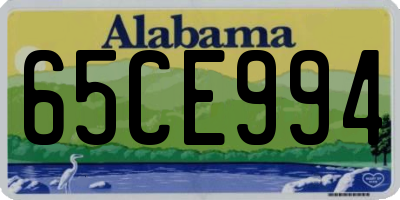 AL license plate 65CE994