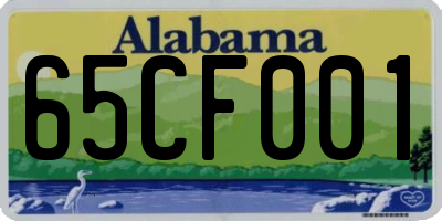 AL license plate 65CF001