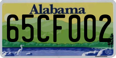 AL license plate 65CF002