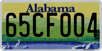 AL license plate 65CF004