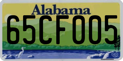 AL license plate 65CF005