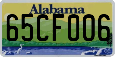 AL license plate 65CF006