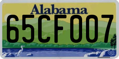 AL license plate 65CF007