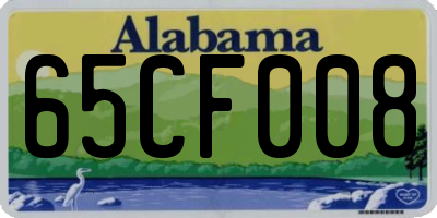 AL license plate 65CF008