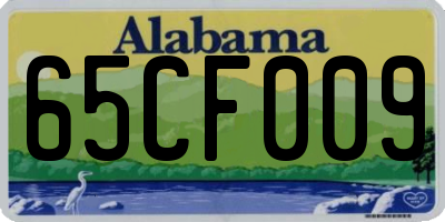 AL license plate 65CF009