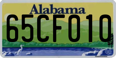 AL license plate 65CF010