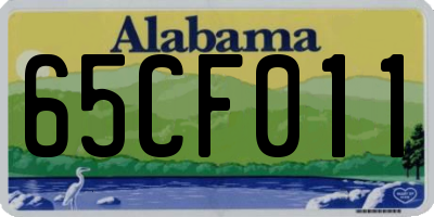 AL license plate 65CF011