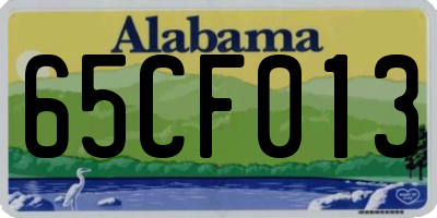 AL license plate 65CF013