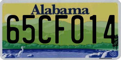 AL license plate 65CF014