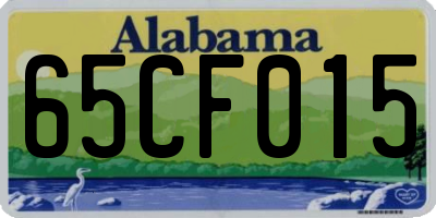 AL license plate 65CF015