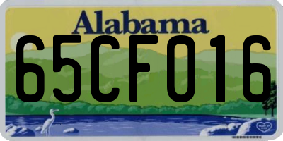 AL license plate 65CF016