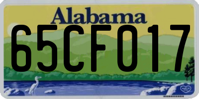 AL license plate 65CF017