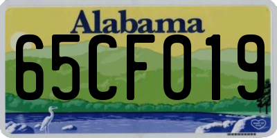 AL license plate 65CF019