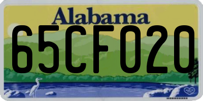 AL license plate 65CF020