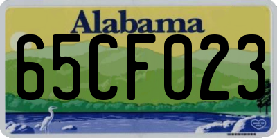 AL license plate 65CF023