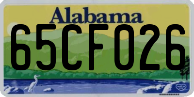 AL license plate 65CF026