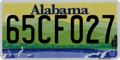 AL license plate 65CF027