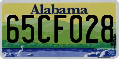 AL license plate 65CF028